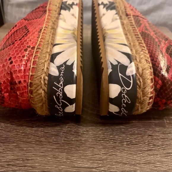 Dolce & Gabbana | Red Snake Platform Espadrilles - Picture 8 of 8
